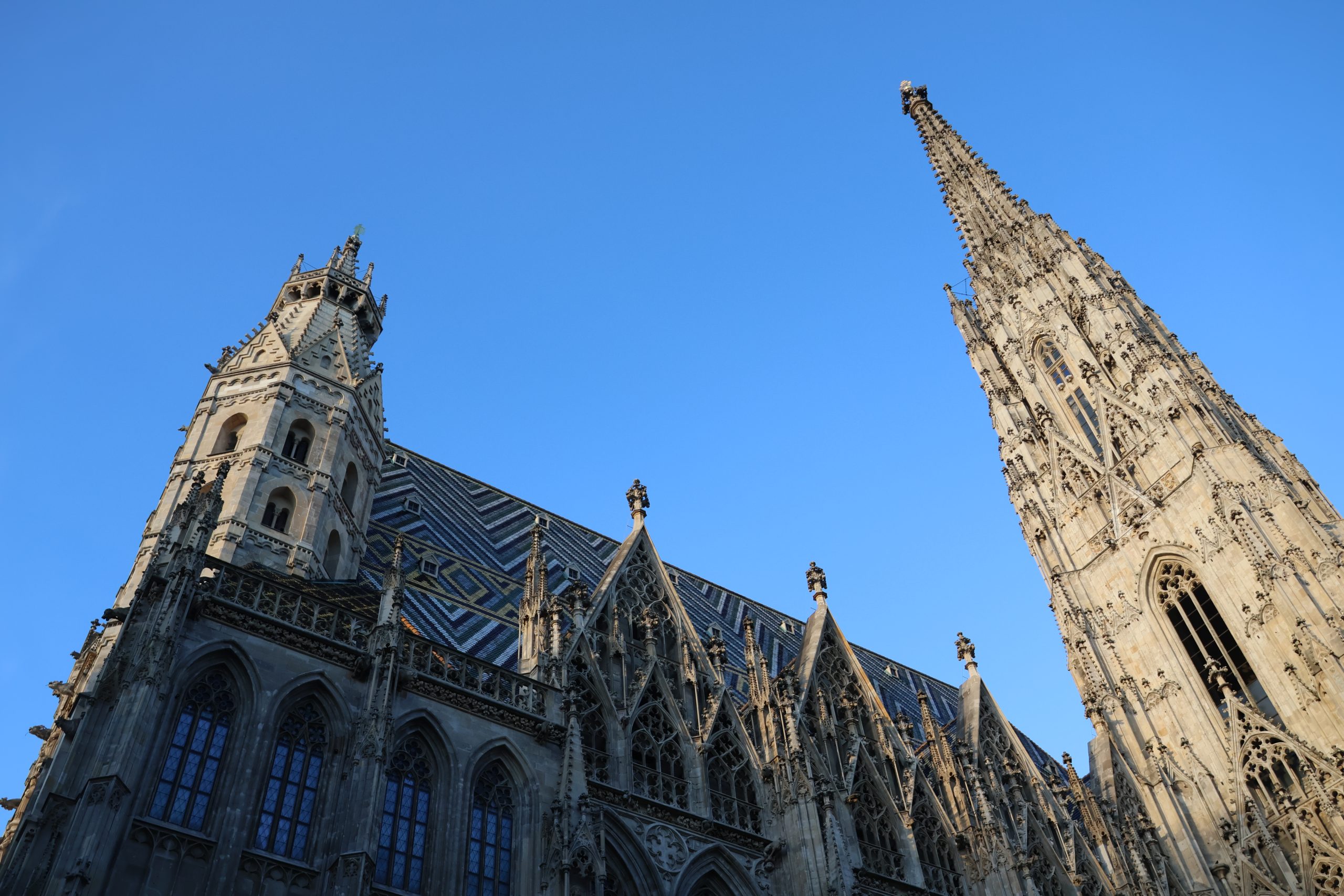 The exterior of St. Stephen's Cathedral in central Vienna.