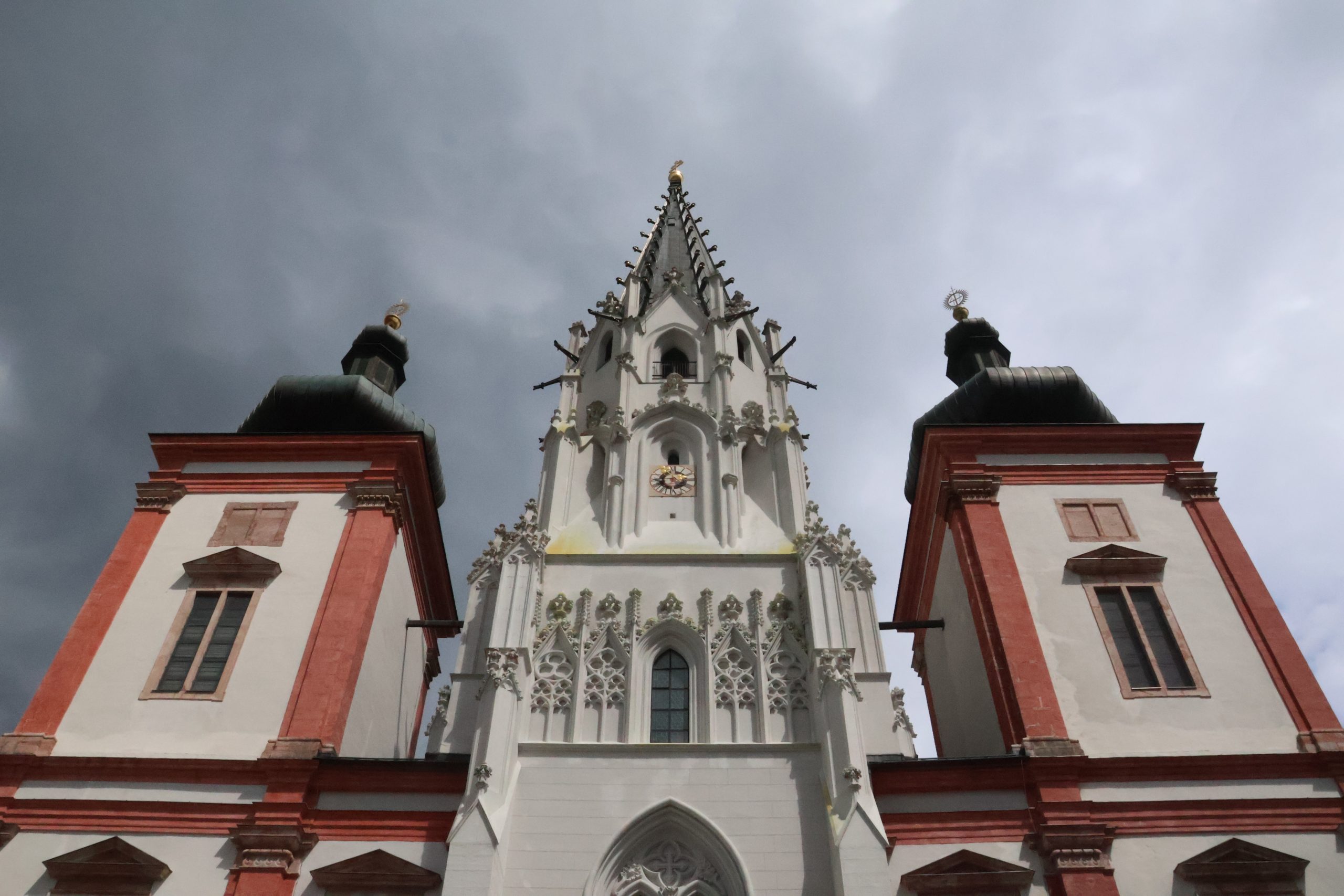 The exterior of the Mariazell Basilica in Austria.
